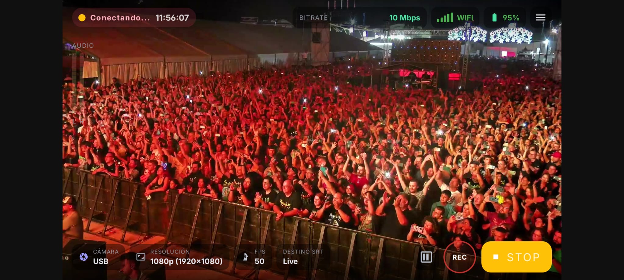 Festival multitudinario en directo